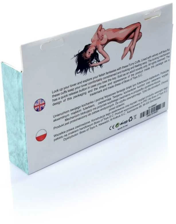 Fetish B Series Metaliniai antrankiai su kailiu bdsm erotika