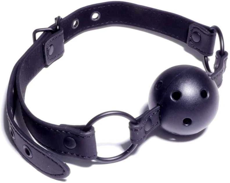 Fetish B Series Fetish B serijos rutulinis kamštelis su skylutėmis kvėpuoti bdsm vergiją