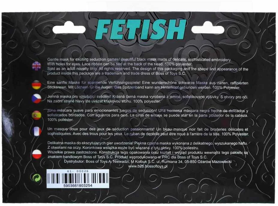 Fetish B Series kaukės pakuotės nugarėlė