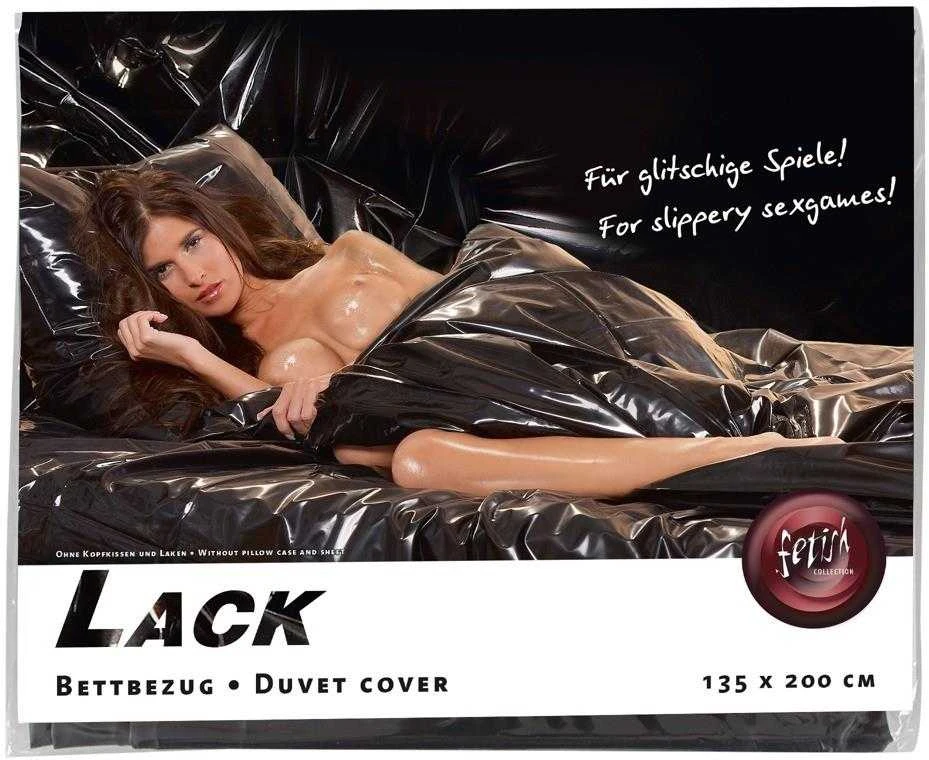 Fetish Collection Vinyl Duvet Cover juodas pagalvės užvalkalas ir