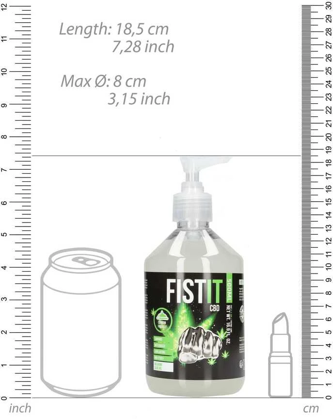 Shots Fist It CBD lubrikantas – 17 fl uncijų / 500 ml – siurblys