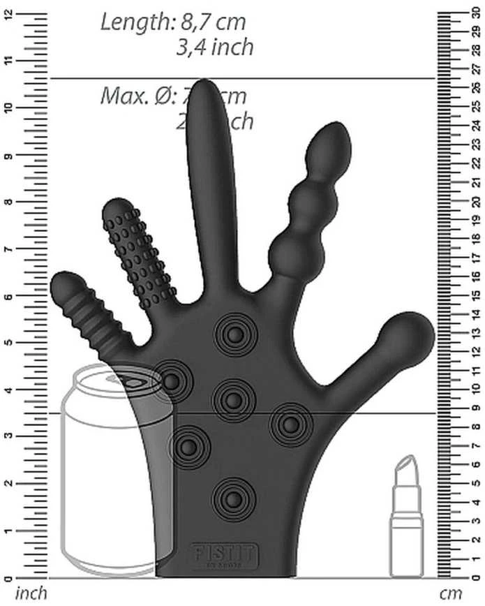 Shots Fist It Glove techninė specifikacija ir dydžiai