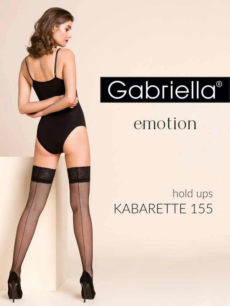 Gabriella Salvete Apatiniai drabužiai-Pończochy kabaretka Kabarette 155 Juoda S/M
