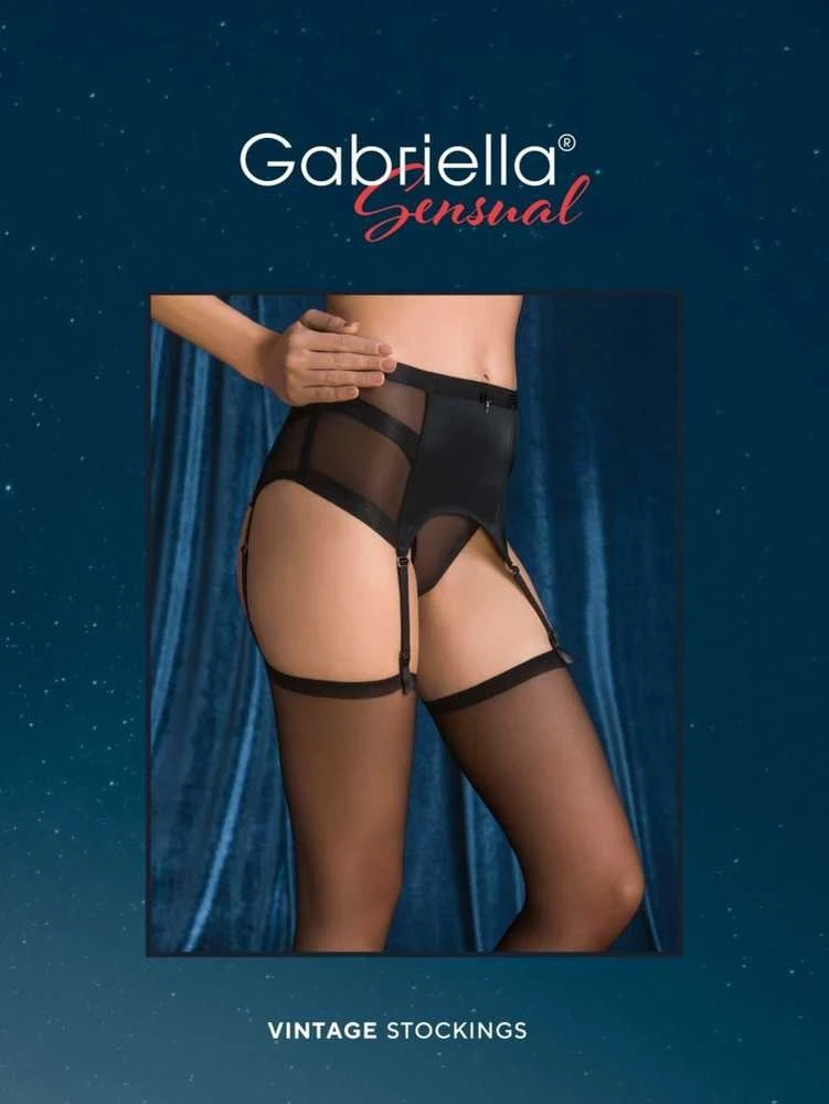 Gabriella Salvete VINTAGE Apatiniai-kojinės Juodos M/L