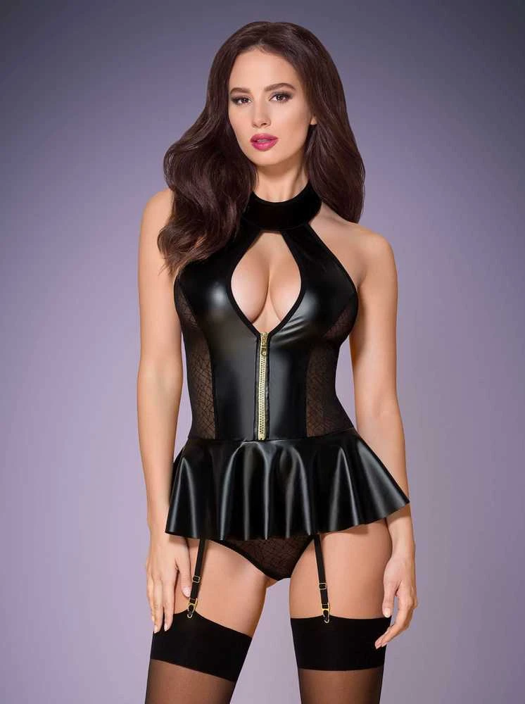 Obsessive - 859-COR-1 korsetas ir stringai S/M