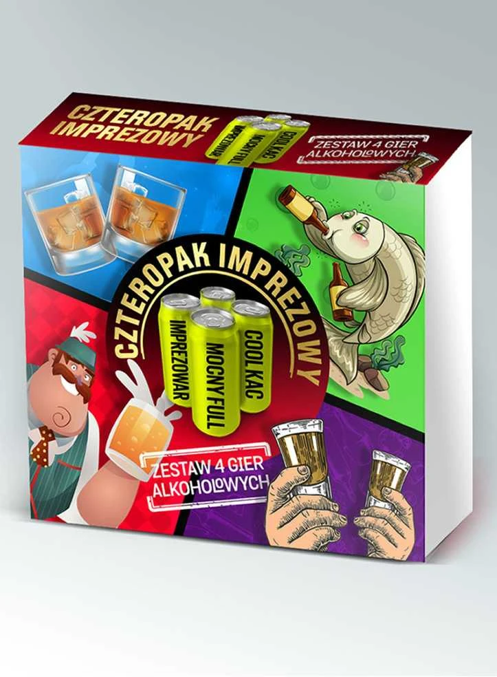 Grammi Stalo žaidimas keturių šalių pakuotė - 4 rinkinys alkoholio Žaidimai