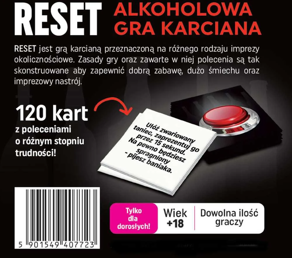 „Grammi Tasks“ kortelių gėrimo žaidimas gimtadienio nustatymas iš naujo 50-osios