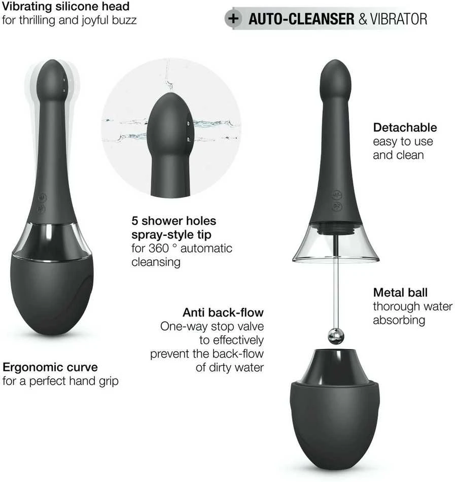 MARC DORCEL_Douche Mate Pro 2in1 klizma ir analinis vibratorius