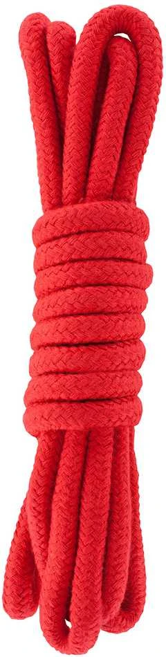Raudona pintos tekstūros bondage virvė
