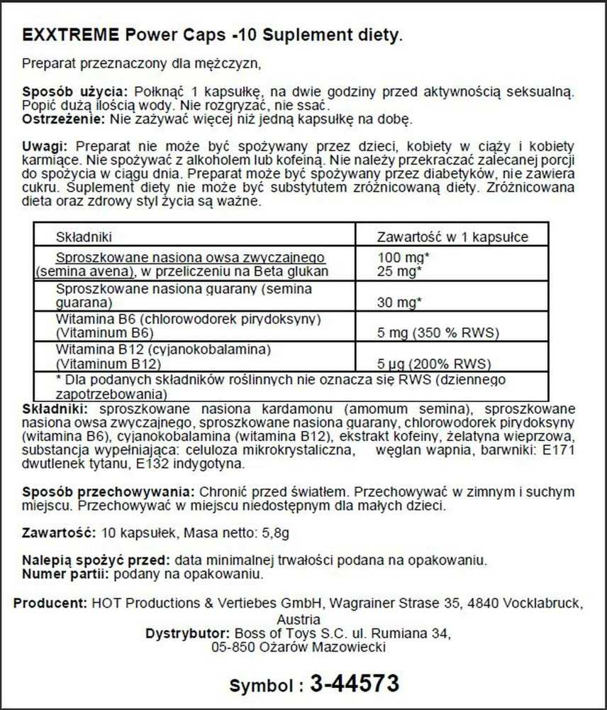 Maisto papildas ExxTREME tabletės Pajėgumui (10 tab.)