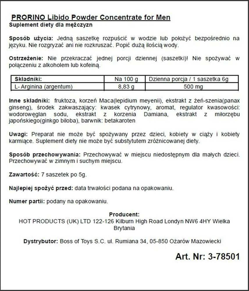 HOT Prorino Potency milteliai 7vnt