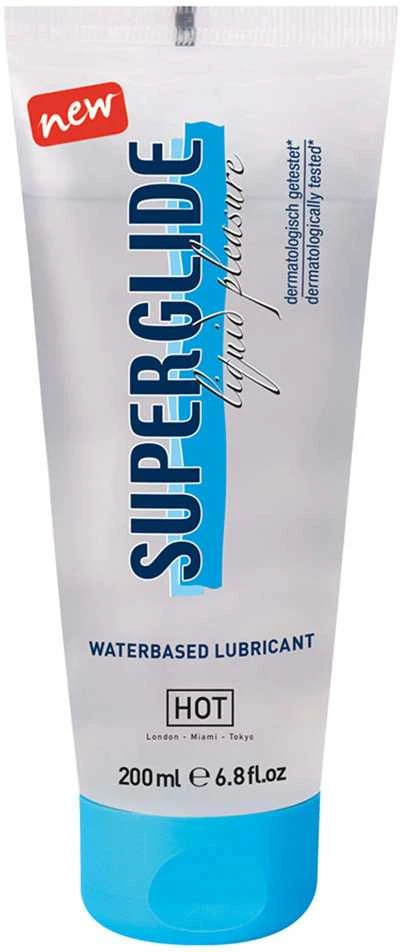 HOT Superglide Liquid Pleasure – vandens pagrindo lubrikantas – 7 fl uncijos / 200 ml