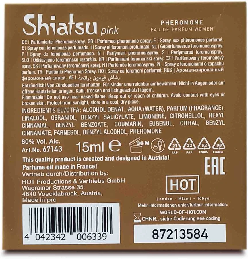 Hot Perfume feromonai moterims, gražaus kvapo, 15 ml rožių