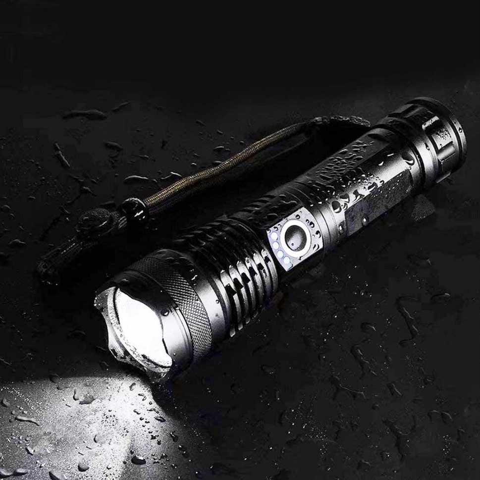 Hurtomax TAKTINIS PROŽEKTORIUS Aliuminis, ZOOM CREE LED 5 REŽIMAI ĮKRAUNAMAS XHP50