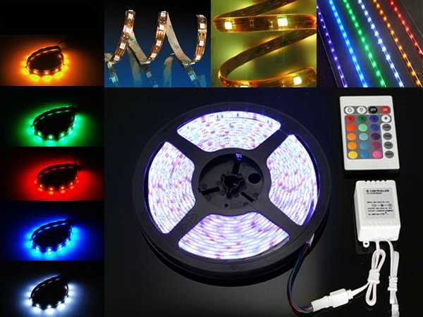 „Hurt-net“ LED juostelė LED JUOSTOS VANDENIUI ATLIERIUS SMD 5050 RGB Pultas + Baltas 5M