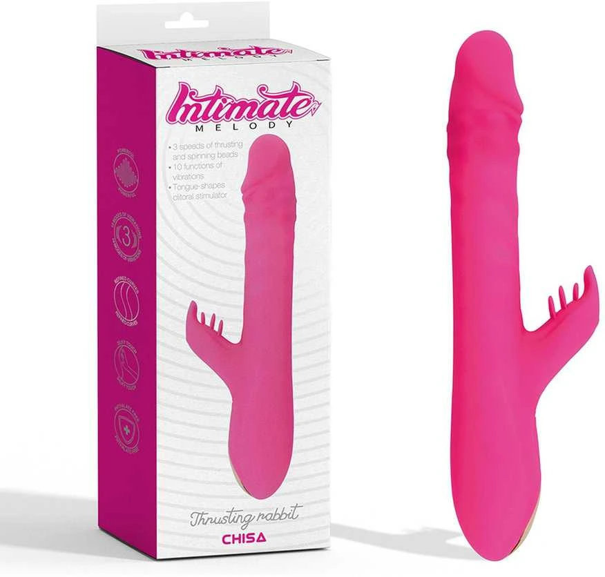 Intimate Melody Bunny vibratorius su karoliukais G taško ir klitorio stimuliavimui