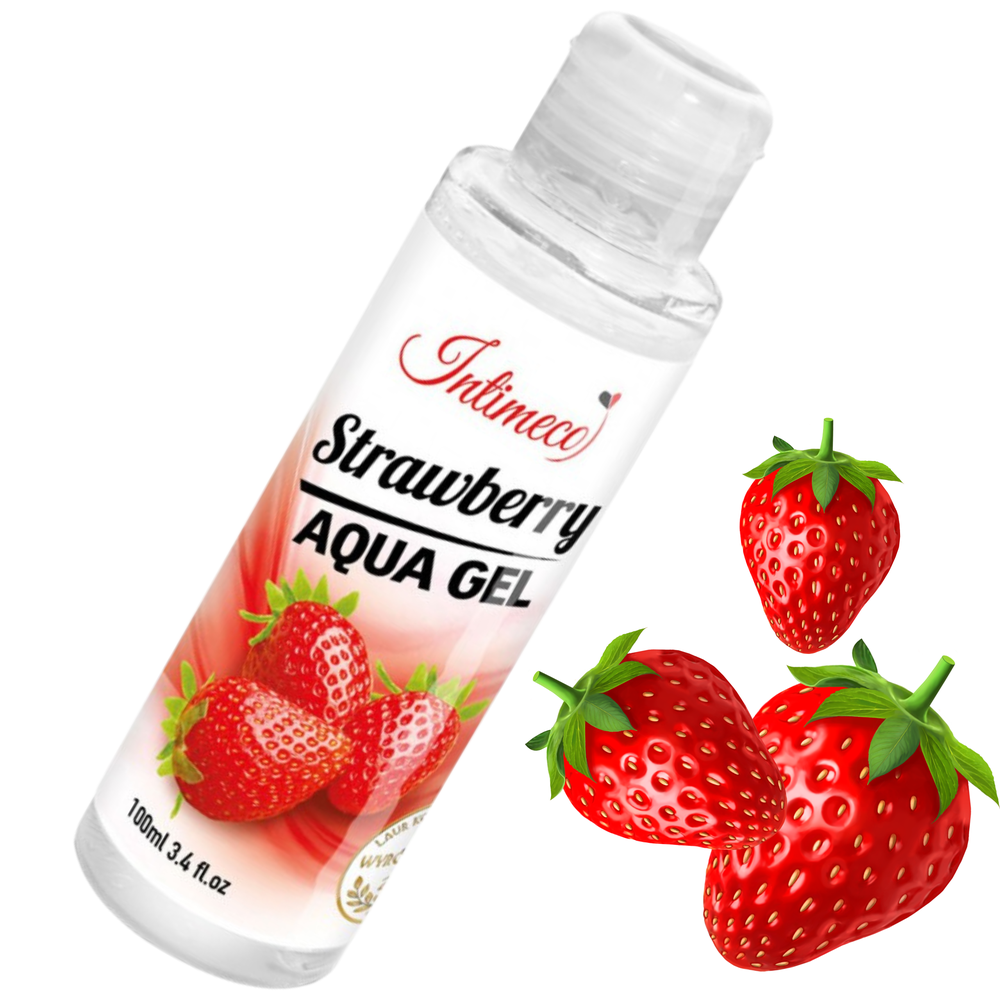 Intimeco Strawberry Aqua Gel drėkinamasis intymus gelis su braškių skoniu 100ml