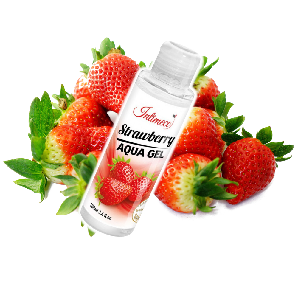 Intimeco Strawberry Aqua Gel drėkinamasis intymus gelis su braškių skoniu 100ml