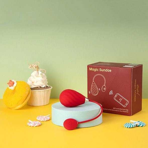 Magic Motion - Magic Sundae App Controlled Love Egg Raudona