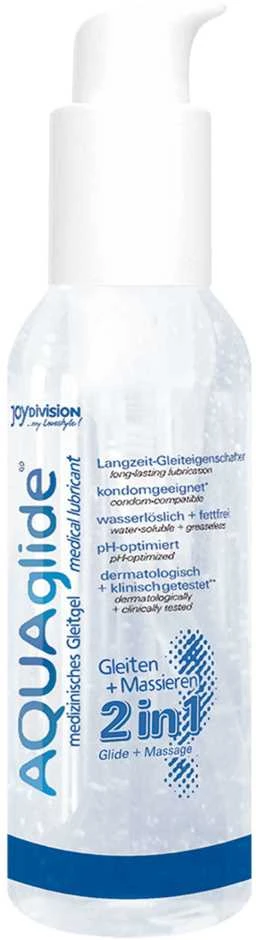 Joydivision Aquaglide „Joydivison *AQUAglide 2 in 1“ lubrikantas ir masažo gelis, 125 ml.