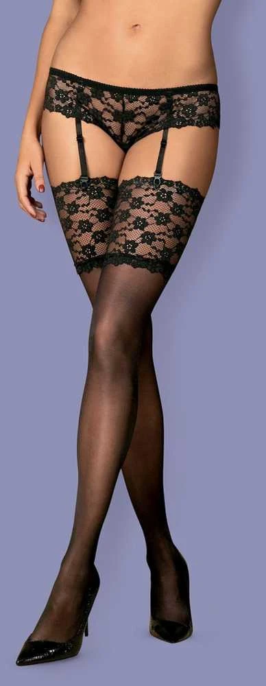 Obsessive - Letica kojinės Juodas S/M