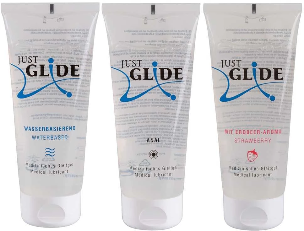 Just Glide Vandens pagrindo lubrikantų rinkinys (3 x 200 ml)