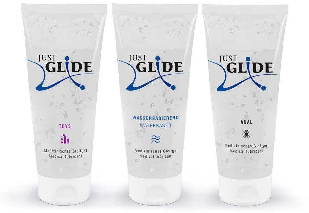 Just Glide Vandens pagrindo lubrikantų rinkinys (3 x 200 ml)