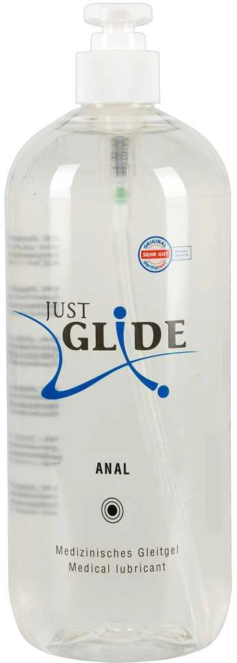 Just Glide Anal Analinis vandens pagrindo lubrikantas, 1000 ml