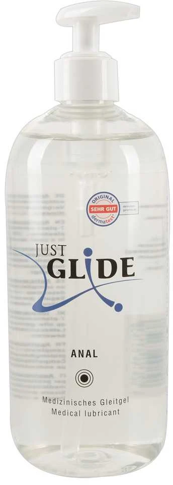 Just Glide Anal Analinis vandens pagrindo lubrikantas, 500 ml