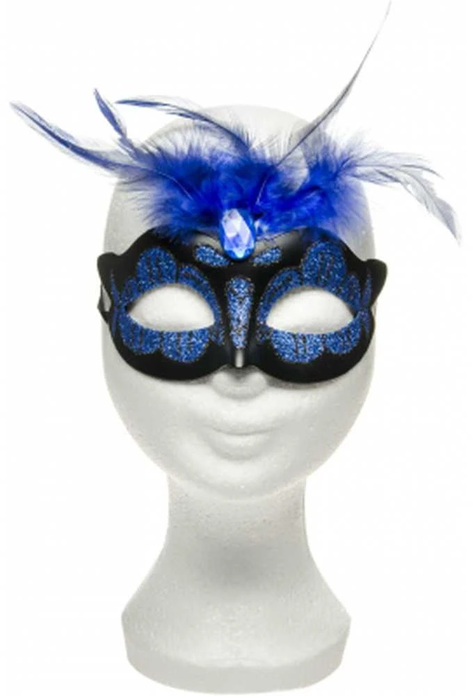 Kinky Mask Venecijos kaukė BDSM maskuotė fetišas sex mėlyna