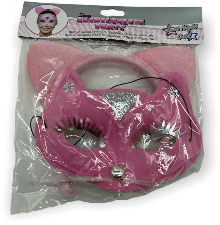 Kinky Pleasure Maska-Roleplay Kitty Set Rožinė