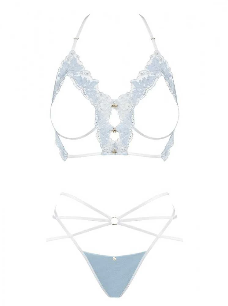 Obsessive - Deilana 2 pcs Set Mėlyna L/XL