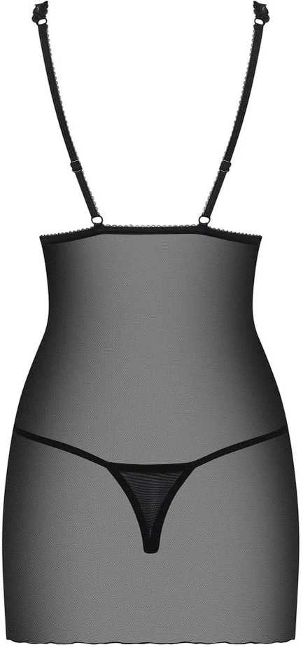 Obsessive - Lucita Chemise & Thong Juodas L/XL