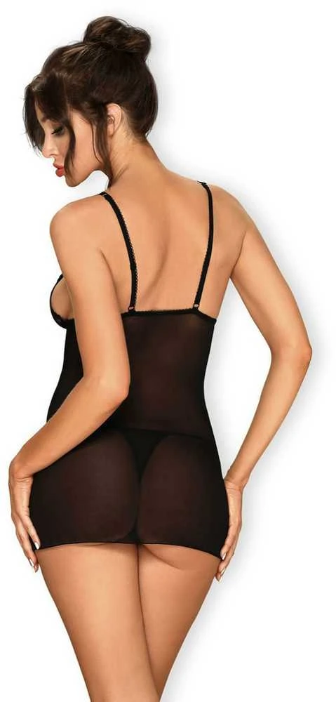 Obsessive - Lucita Chemise & Thong Juodas L/XL