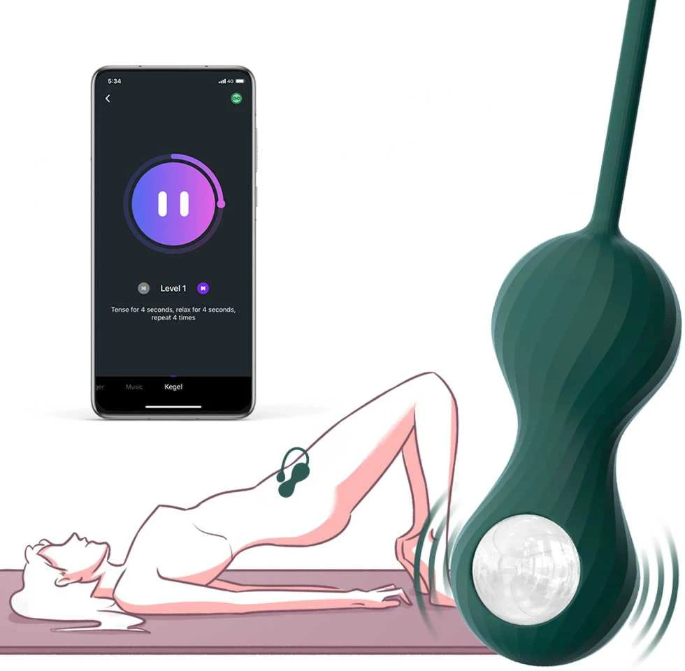 Magic Motion - Crystal Duo Smart Kegel vibratorius su svorio rinkiniu