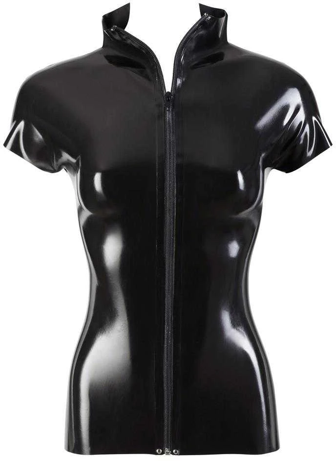 Late X Latex Shirt Zip juodas XL