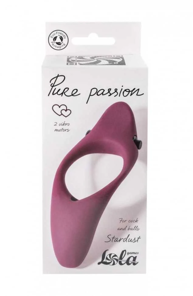 Lola Games Pierścień-Erection Vibroring Pure Passion Stardust Wine Raudona
