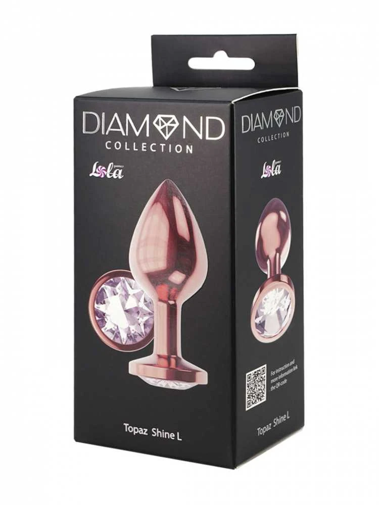 Lola Games Plug-Butt Plug Diamond Moonstone Shine L Rose Gold