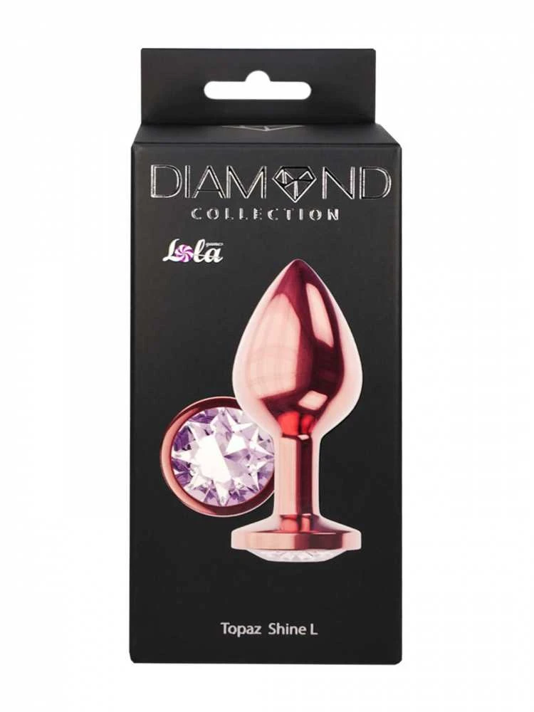 Lola Games Plug-Butt Plug Diamond Moonstone Shine L Rose Gold