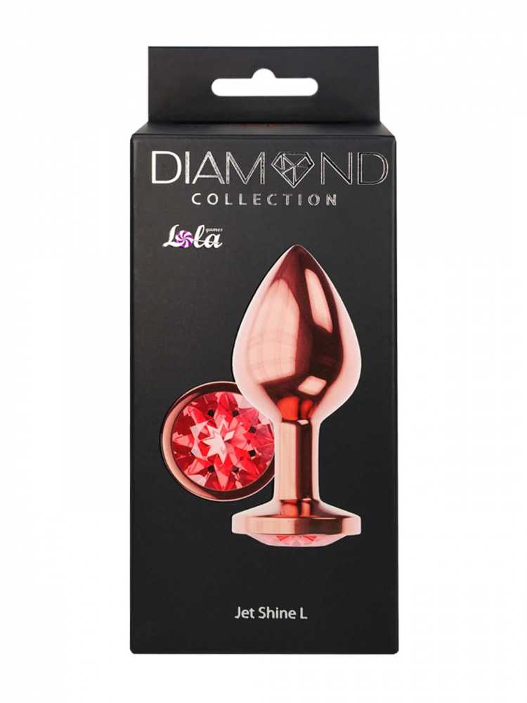Lola Games Plug-Butt Plug Diamond Ruby Shine L Rose Gold