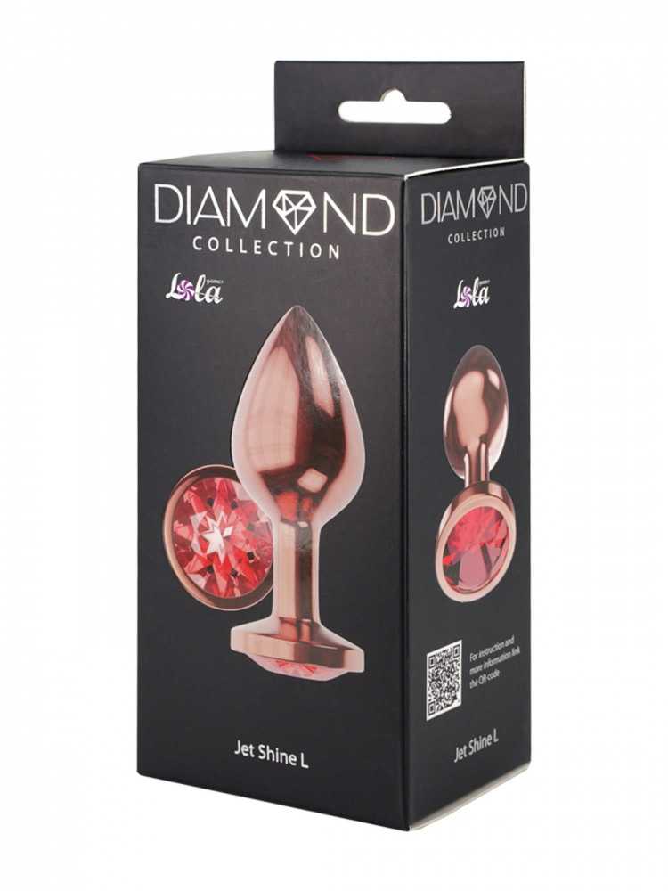 Lola Games Plug-Butt Plug Diamond Ruby Shine L Rose Gold