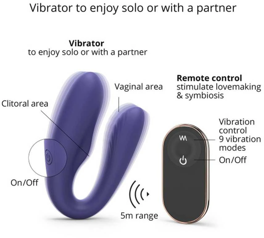 Love To Love vibratorius poroms, klitorio masažuoklis, G taškas, nuotolinio valdymo pultas
