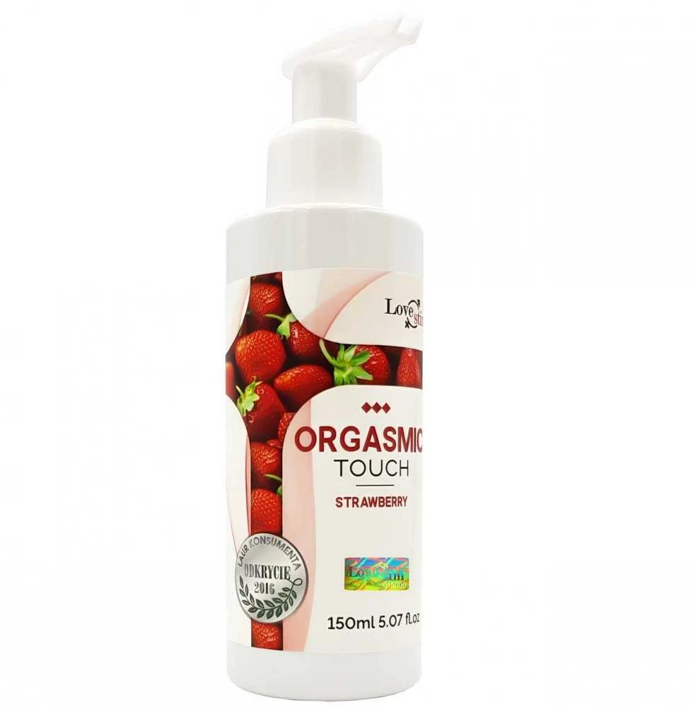 Love Stim Orgasmic Touch Braškių skonio intymus aliejus 150ml