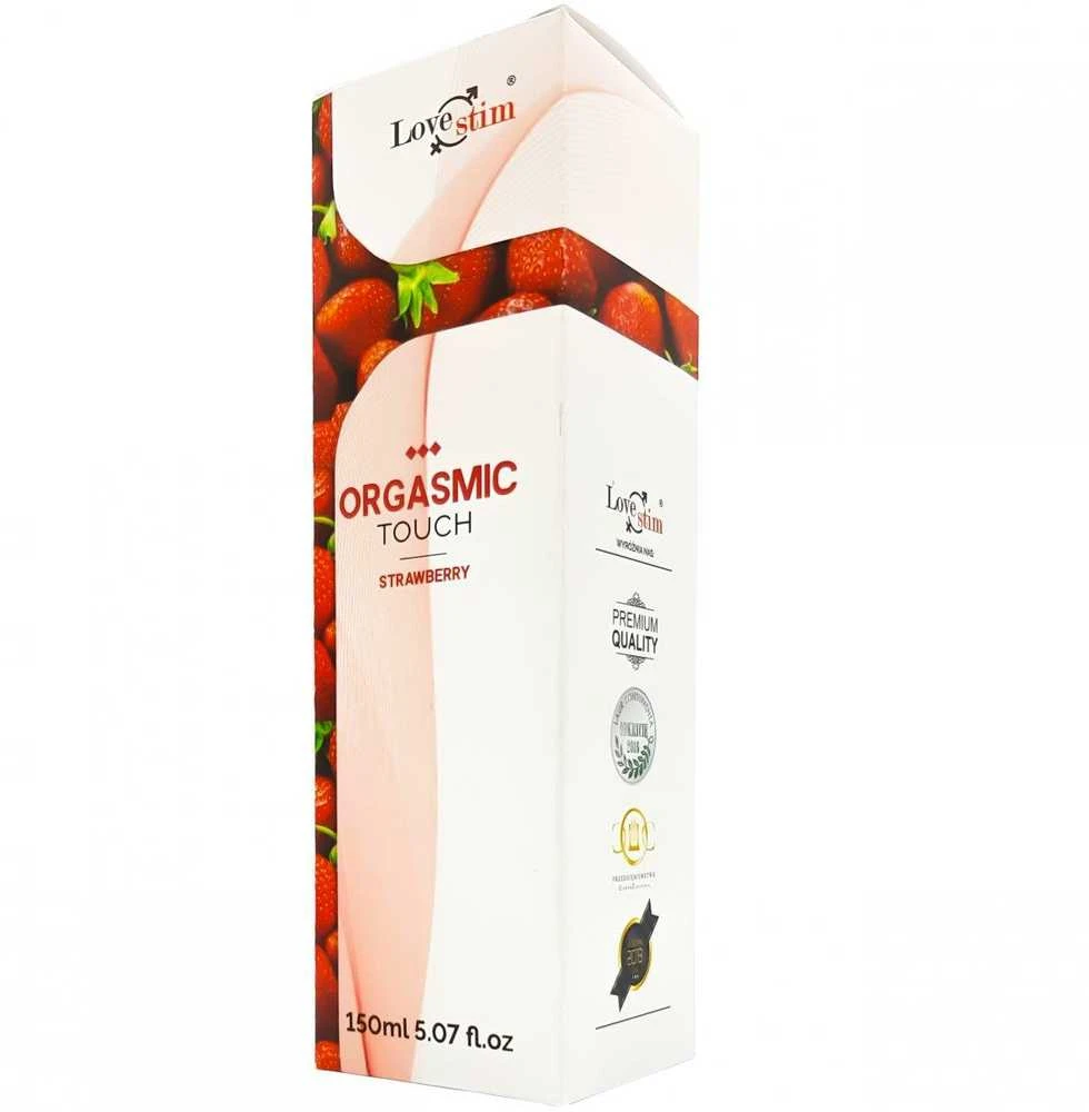 Love Stim Orgasmic Touch Braškių skonio intymus aliejus 150ml