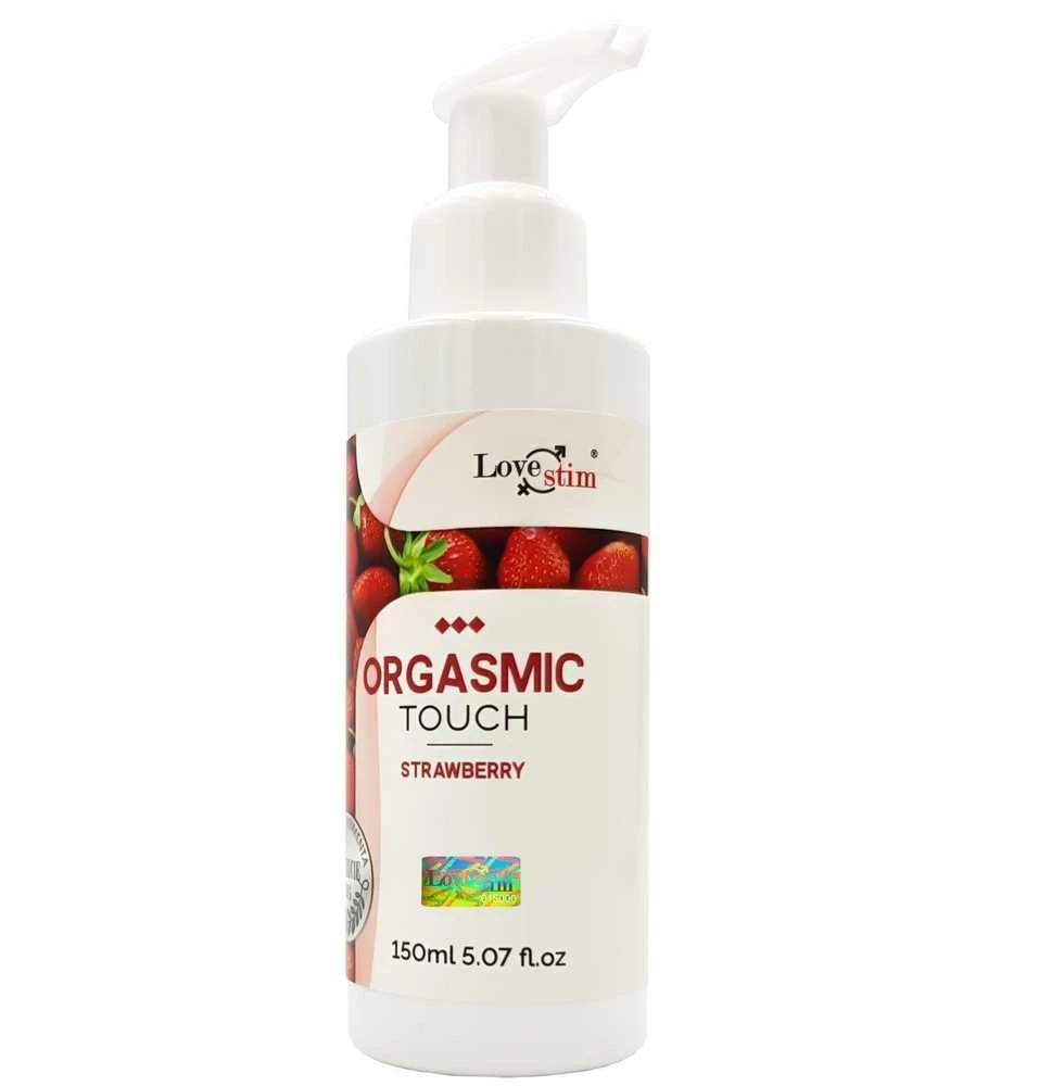 Love Stim Orgasmic Touch Braškių skonio intymus aliejus 150ml