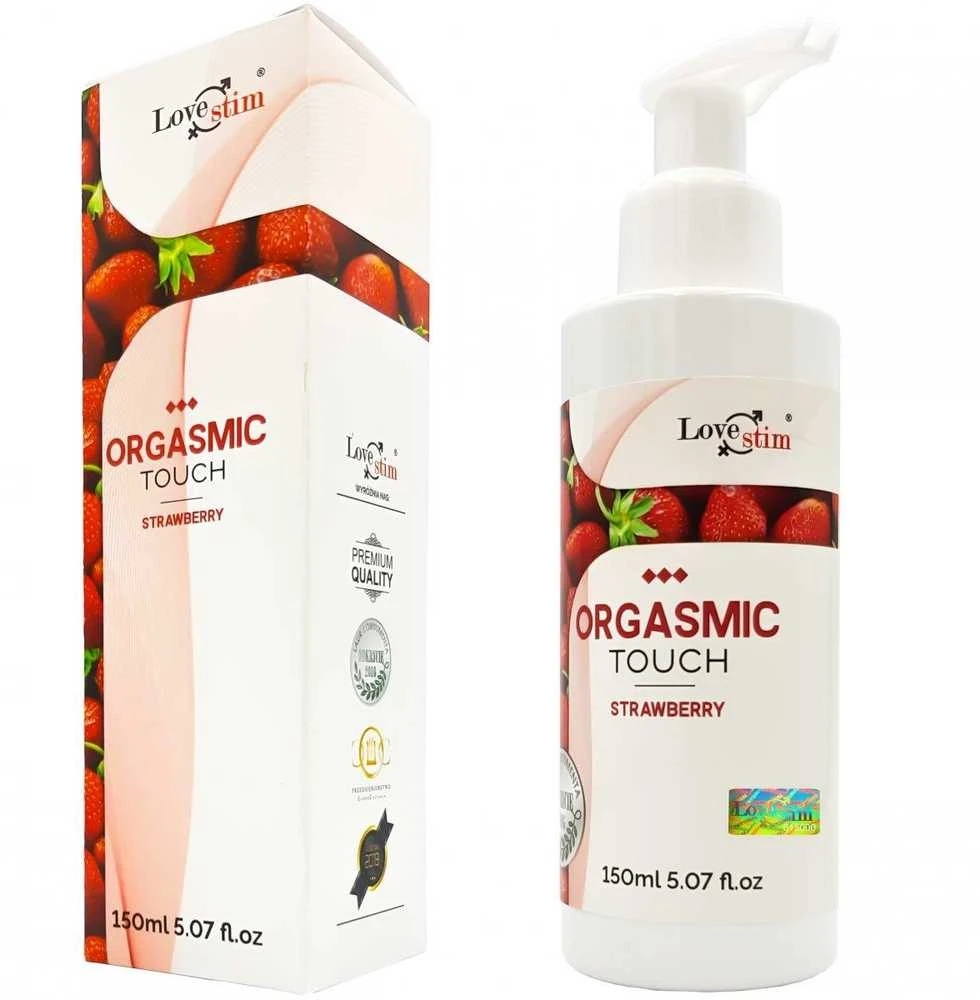 Love Stim Orgasmic Touch Braškių skonio intymus aliejus 150ml
