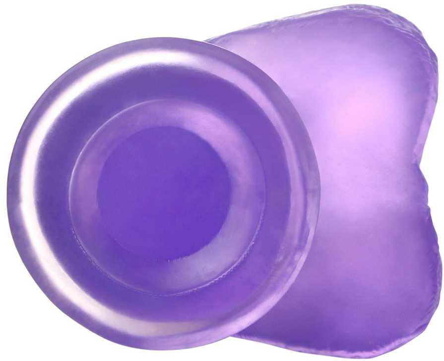 Lovetoy 7" Jelly Studs Crystal Dildo vidutinė violetinė