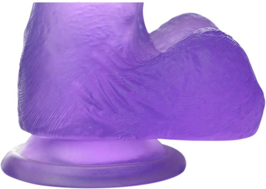 Lovetoy 7" Jelly Studs Crystal Dildo vidutinė violetinė