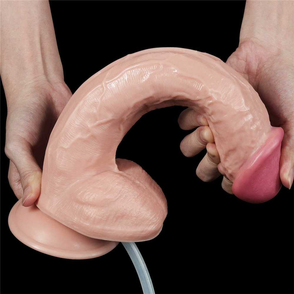 Lovetoy Dildo tikroviškas siurbtukas ir ejakuliacijos varpa