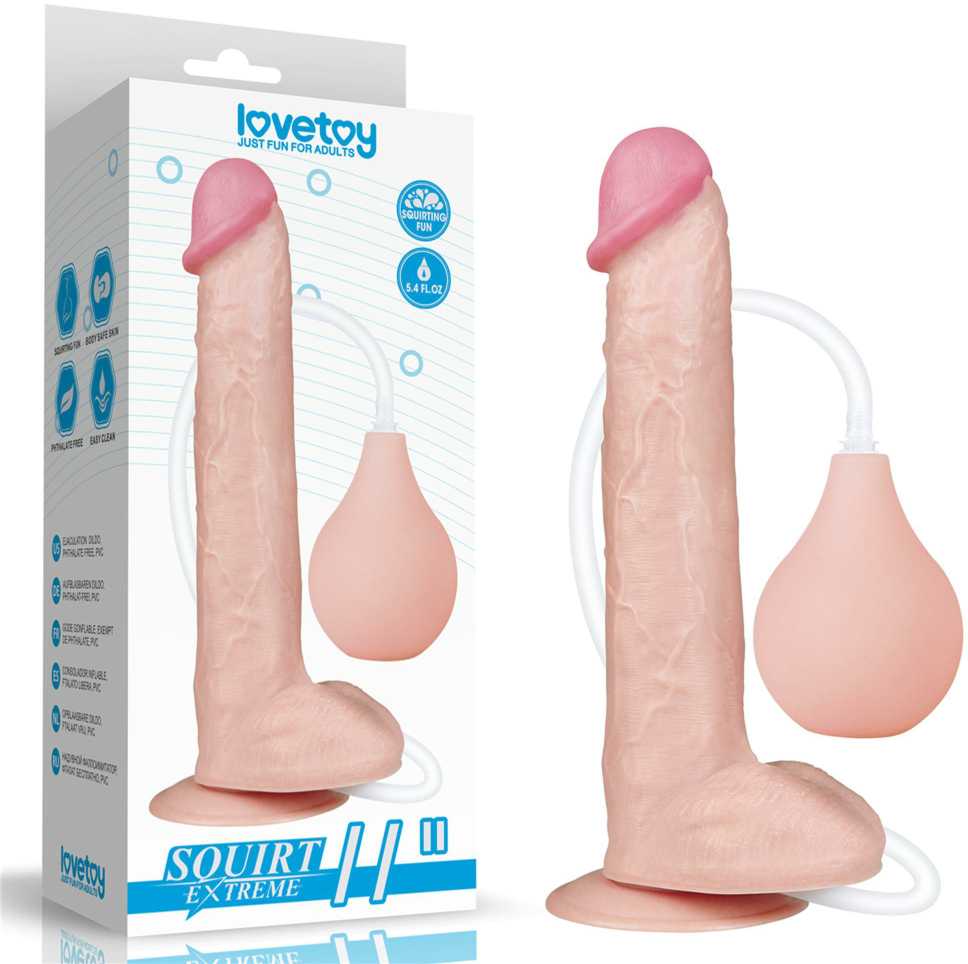 Lovetoy Dildo tikroviškas siurbtukas ir ejakuliacijos varpa